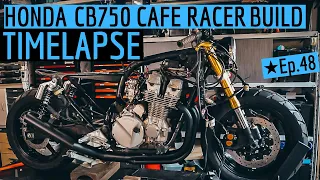 Honda ★ CB750 Cafe Racer Build TIME LAPSE - From the Beginning