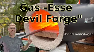 Gasesse "Devil Forge" zusammengebaut und getestet (Gas Esse, schmieden, 2 Brenner, devilforge)