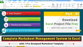 Complete Marksheet Management System in Excel - Free | School Management Application Software