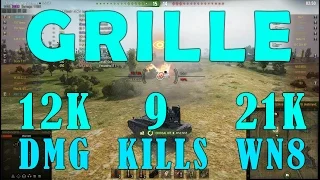 World of Tanks - Grille 15 - 9 kills, 12K dmg, 21K WN8 on Prokhorovka FULL HD