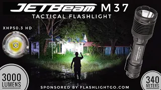 JETBEAM M37 Tactical Flashlight 3000 lm & Comparison with Fenix TK16 V2 & NEXTORCH TA30C MAX