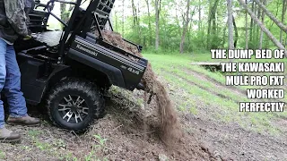 Using The Dump Bed For The First Time Kawasaki Mule Pro Fxt