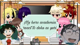 My hero academia react to deku as yuri 🌹