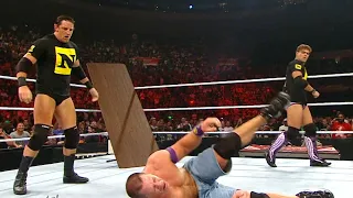 Multiple Superstars interrupt John Cena and Randy Orton’s Tables Match: Raw, Sept. 13, 2010