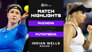 Karolina Muchova vs. Yulia Putintseva | 2023 Indian Wells Round 1 | WTA Match Highlights