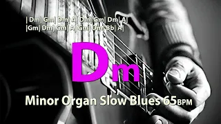 Minor Organ Slow Blues in Dm | 65 BPM | 12/8 | Backing Track Jam for Free Improvisation