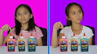 TWIN TELEPATHY GLOW-IN-THE-DARK SLIME CHALLENGE!