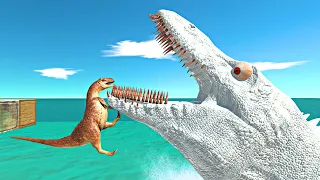 White Giant Mosasaurus Feeding - Animal Revolt Battle Simulator