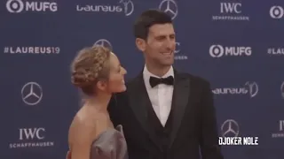 127 Novak & Jelena Djokovic BEAUTIFUL MOMENT   Laureus 2019 HD