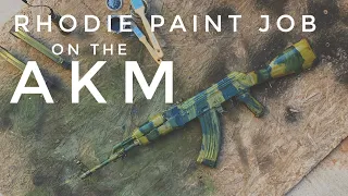 Painting Rhodesian Pattern Camouflage on an AKM.