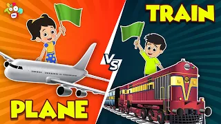 Plane vs Train | Train journey vs Plain journey | Animated Stories | English Cartoon | Moral Stories
