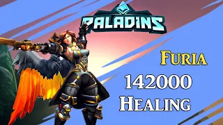 Геймплей Фурия - 142000 исцеления за 13 минут игры | Paladins