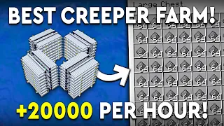 Minecraft BEST CREEPER FARM 1.20.6 - NEW - 7000 ~ 20000 PER/HR!