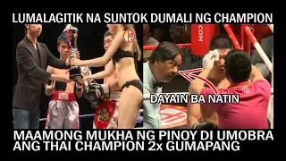 LUMALAGITIK NA SUNTOK NG PINOY DUMALI NG CHAMPION! HINDI PINAABOT SA DAYAAN