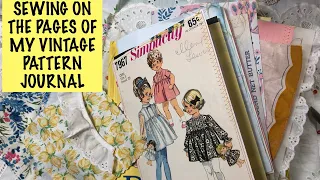 PART 3| Sewing on the papers of my vintage pattern journal! | Easter junk journal | spring journal