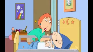 Lois ebria vomita sobre stewie (Padre de familia)