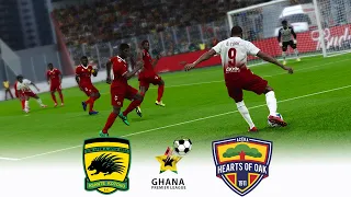 🔴Asante Kotoko vs Hearts of OAK Live Today ⚽ Ghana Premier League 23/24 Live ⚽ Football Gameplay HD