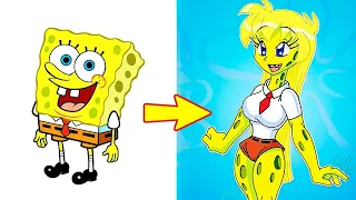 SpongeBob-Charaktere als das andere Geschlecht!