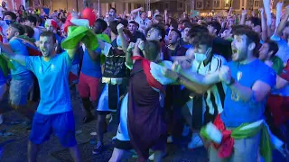 Euro 2020: Fans in Rome celebrate equaliser against England | AFP