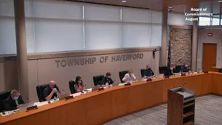 Haverford Township Board of Commissioners Meeting - August 9, 2021