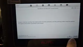 Transmission Adaption Re-learn Autel MaxiCOM MK808S-TS. Dodge Grand Caravan.