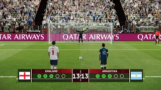 ENGLAND vs ARGENTINA | Penalty Shootout - Final World Cup 2022 Qatar | eFootball PES 2021