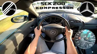 Mercedes-Benz SLK 200 Kompressor R 171 163 PS Top Speed Drive On German Autobahn With No Speed Limit