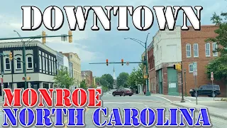 Monroe - North Carolina - 4K Downtown Drive
