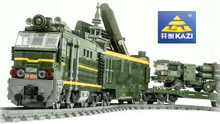 KAZI Military Continental Missile Train Building Blocks Bricks Set Unboxing & Review