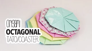 Origami Octagonal Tato / Origami Coaster Tutorial - DIY - Paper Kawaii