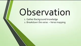 How to study the bible - Demo - Oberservation - Gathering background knowledge - 2 Timothy 2:15