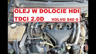 Olej w dolocie 2.0D HDI TDCI VOLVO s40 v50