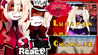 Lucifer and Charlie react to 'Stayed Gone' Lilith vs Lute||♧Hazbin Hotel♧