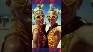Midjourney twins at Burning Man #midjourney #aiart #burningman