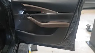 Mazda CX30 Door panel, power mirror removal installation.