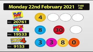 NLCB Online Draws Monday 22nd February 2021