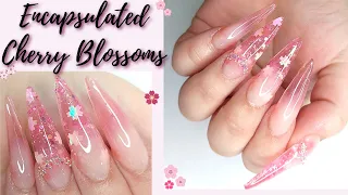 ENCAPSULATED CHERRY BLOSSOM SPRING NAILS | TESTING VETTSY BUILDER GEL &  EASY POLYGEL OMBRE NAILS🌸