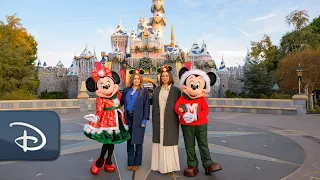 "Disenchanted" Cast Amy Adams & Maya Rudolph Visit Disneyland Resort For The Holidays