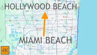 Driving Miami Beach to Hollywood Beach 4K - Florida Coast Drive