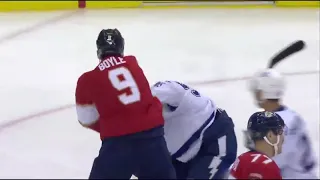 Brian Boyle and Mikhail Sergachev Fight | Panthers vs Lightning 7-29-20