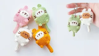 Crochet Amigurumi Cute Cat Keychain 🐈 Meowwwww | NHÀ LEN