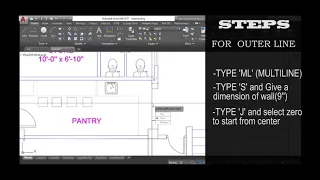 how to make window using multiline command in auto CAD || Tutorial