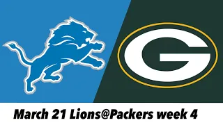 AFL Lions(2,1)@Packers(2,1) week 4