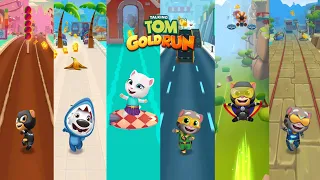 Talking Tom Gold Run All Worlds - New Update - Gold Run All Maps and Characters - Android Gameplay