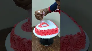 Anniversary cake design heart shep #shorts #ytshorts