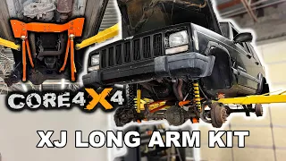 XJ Jeep Cherokee Long Arm Kit Install Core 4x4