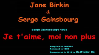 Jane Birkin & Serge Gainsbourg-Je t'aime, moi non plus