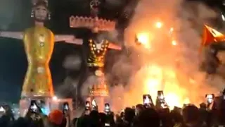 Dussehra Festival Burning Ravan Effigies In Amritsar Religion In India Ravan Dahan  2021