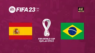 Espanha x Brasil | FIFA 23 Gameplay Copa do Mundo Qatar 2022 | Final [4K 60FPS]