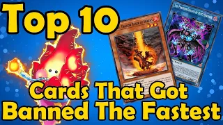 Top 10 Cards That Got Banned The Fastest in YuGiOh